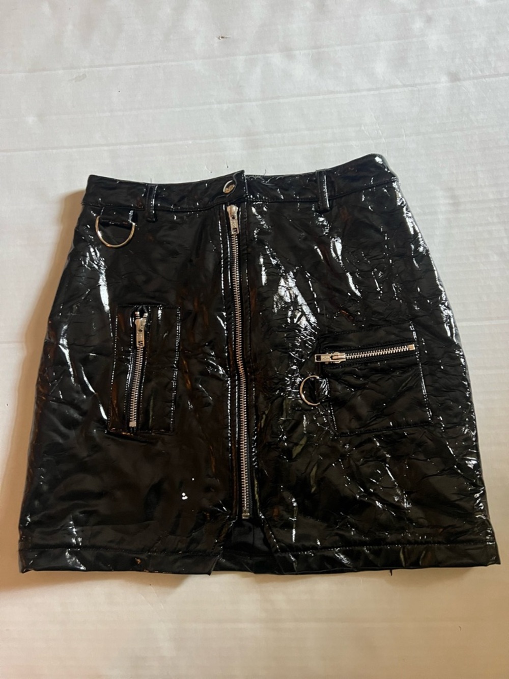 Tiger Mist Faux Leather Mini Skirt size S